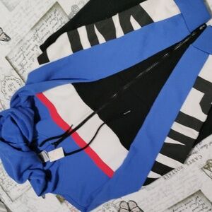 Victoria's Secret Blue and Black Colorblock Utility Jacket